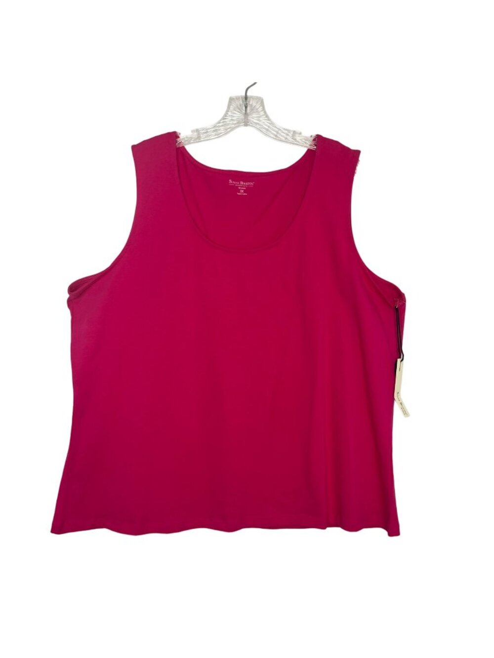 Susan Bristol Tank Top Womens 3X Pink New Summer Sleeveless